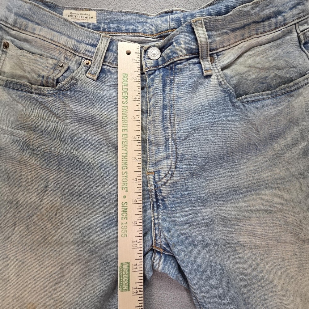 Levis Jeans Mens Selvedge Light Wash Blue Slim Tapered Honeycomb Fits 30x30 - Picture 7 of 16
